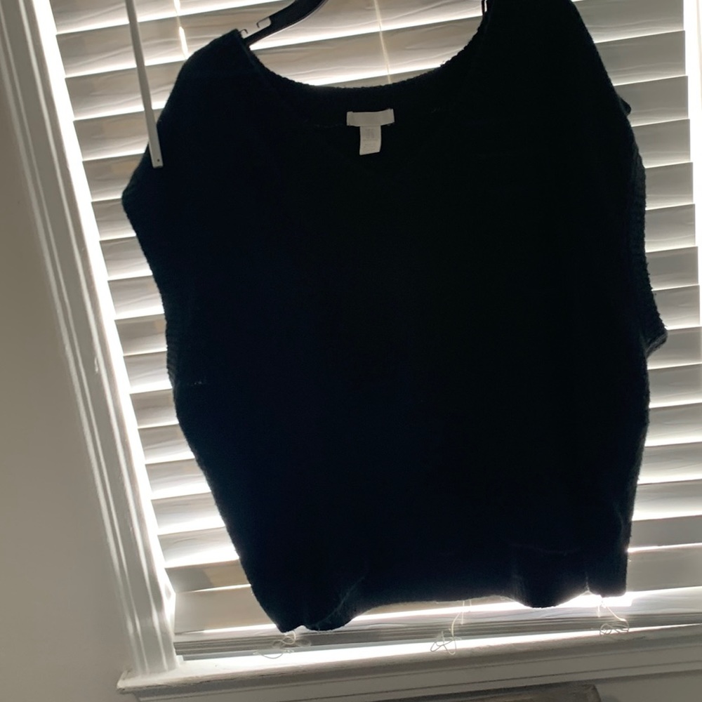 H&M black aesthetic sweater vest XL